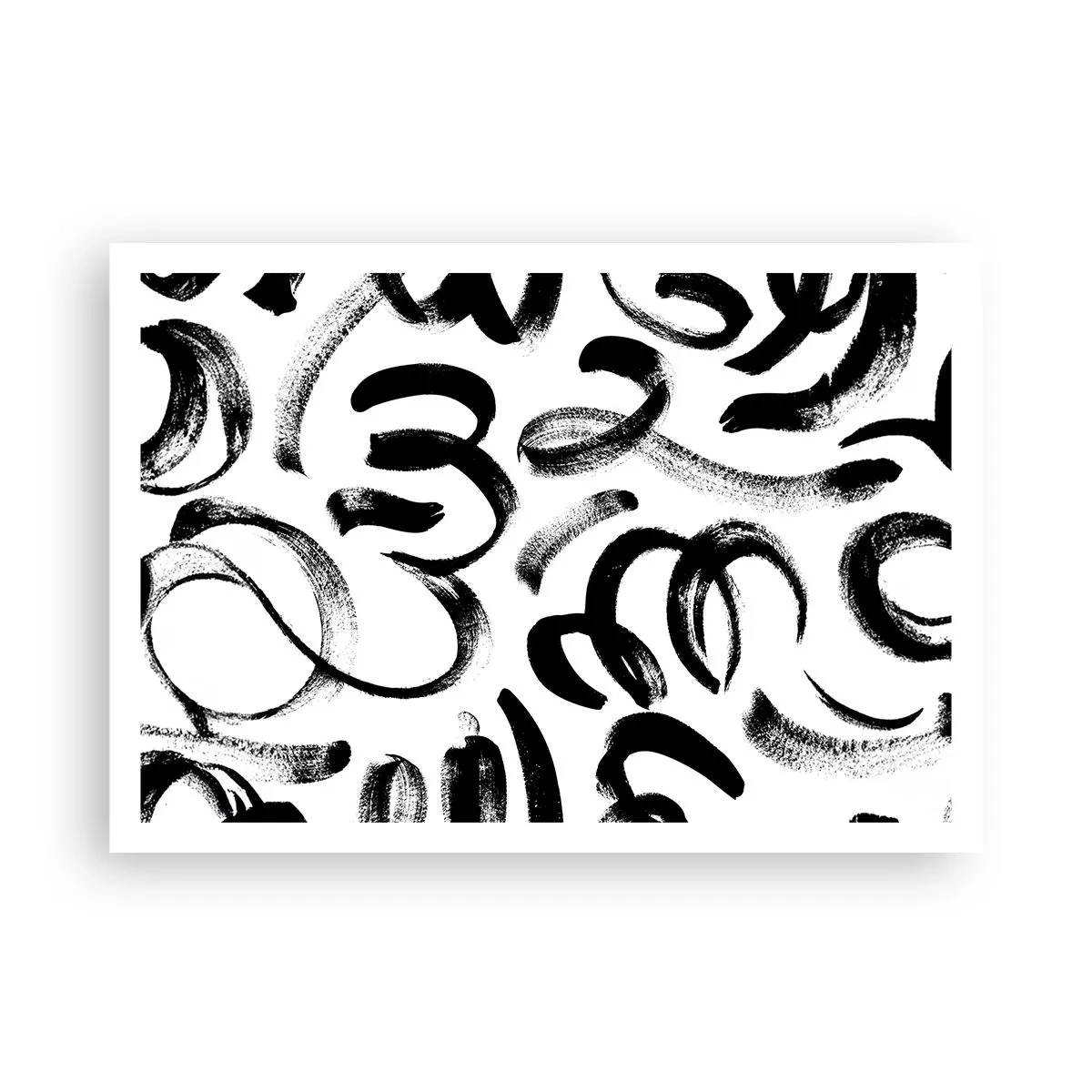 Pôster - Preto sobre branco - 100x70 cm