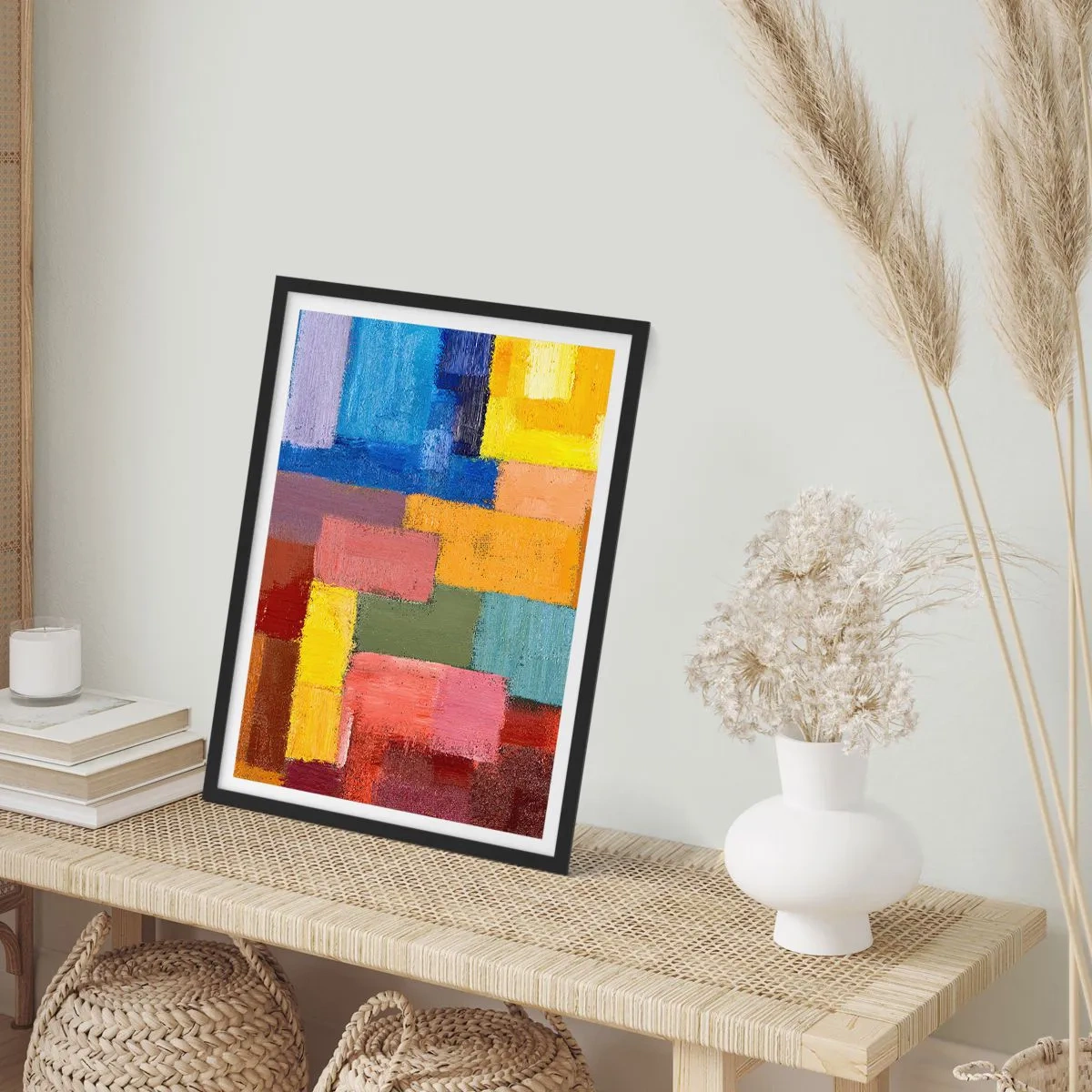 Pôster com moldura preta - Cada um diferente, todos coloridos - 40x50 cm
