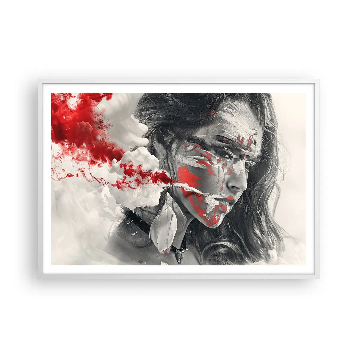 Pôster em moldura branca - Nos fumos do absurdo - 100x70 cm