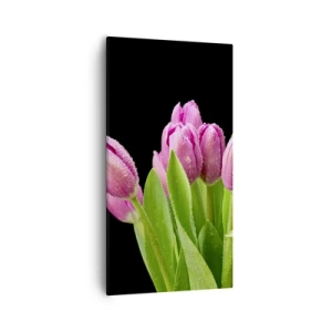 Quadro em tela - Alegria lilás da primavera - 55x100 cm