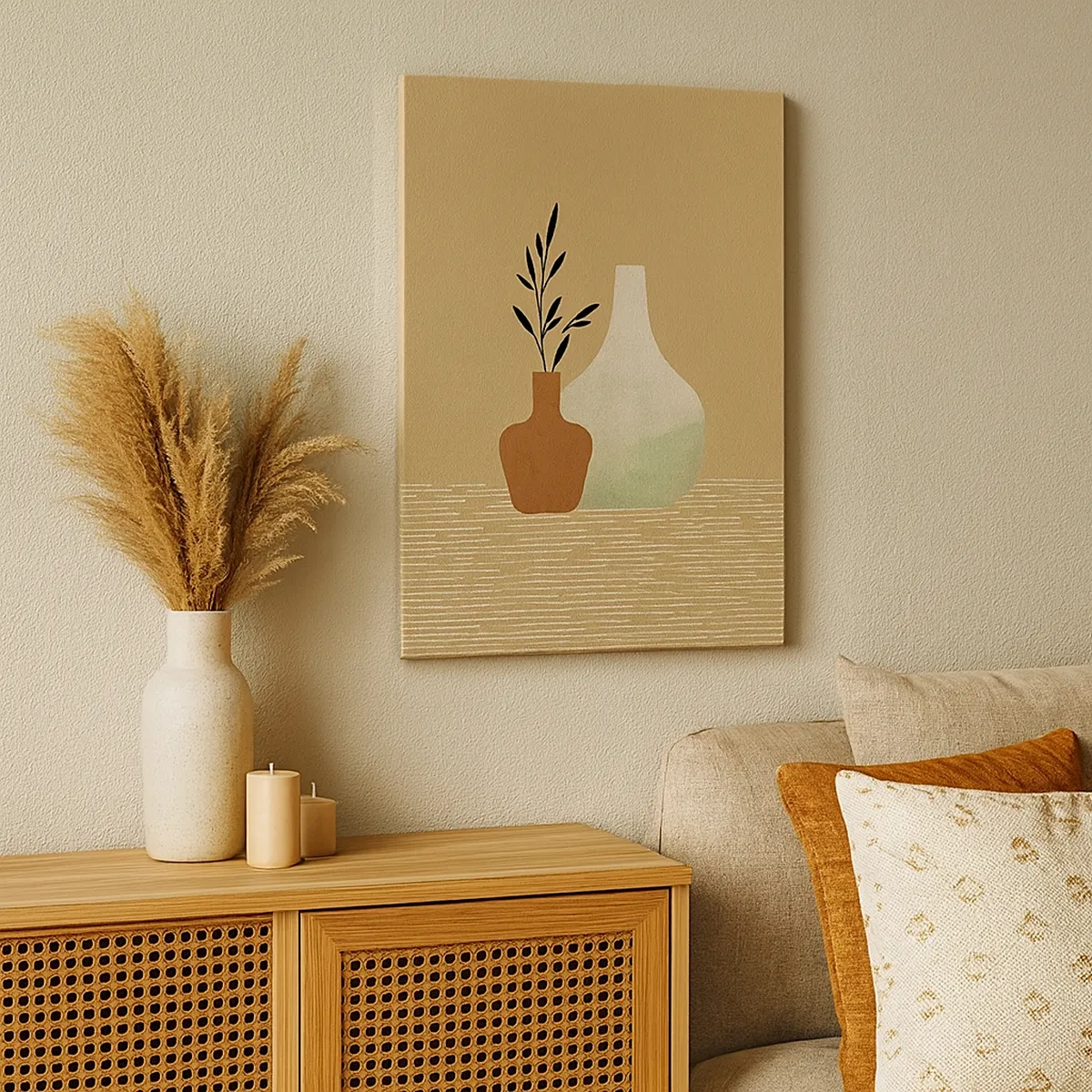 Quadro em tela - O vaso e sua ideia - 50x70 cm