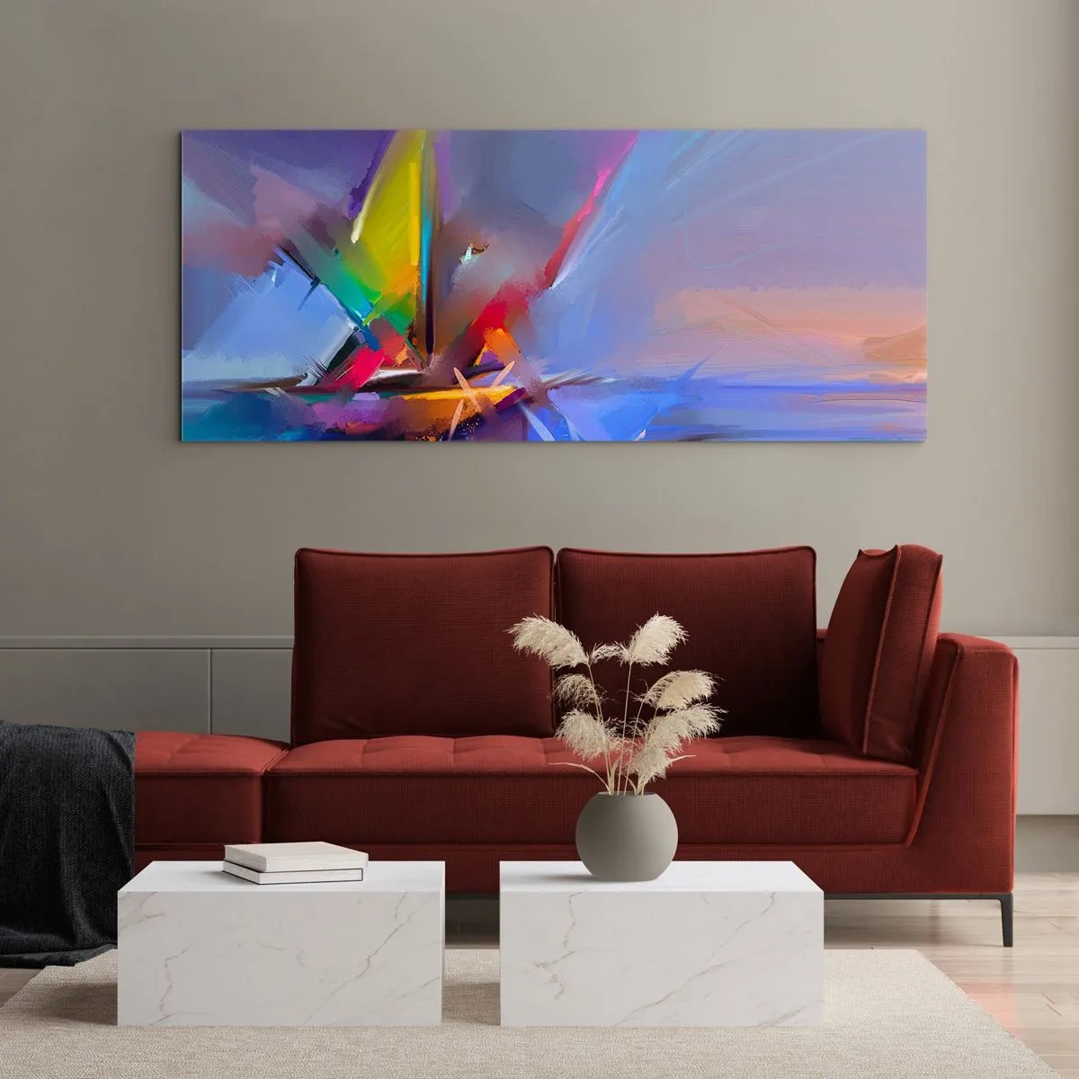 Quadro em vidro - Como as asas de um pássaro - 100x40 cm