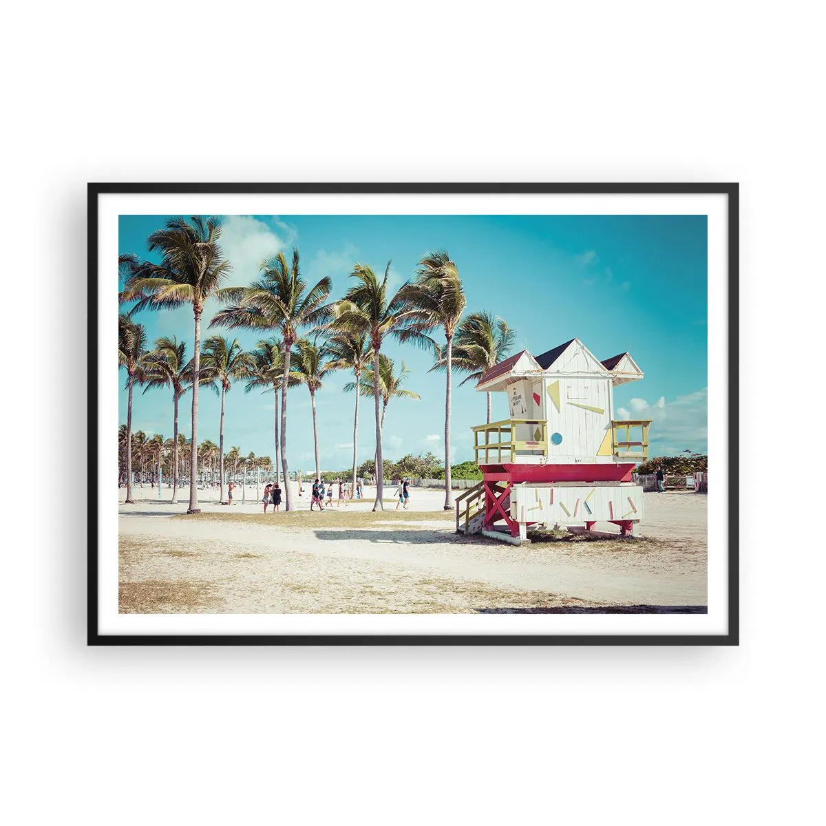 Pôster com moldura preta - Um belo dia pela frente - 100x70 cm