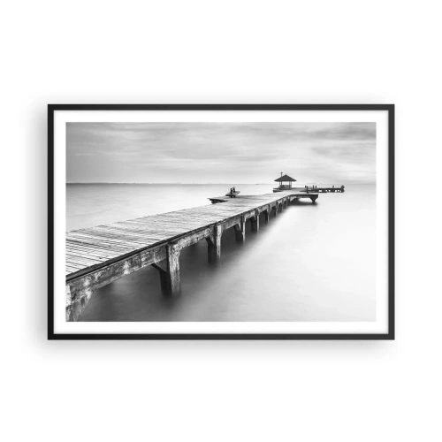 Pôster com moldura preta - Para longe - 91x61 cm