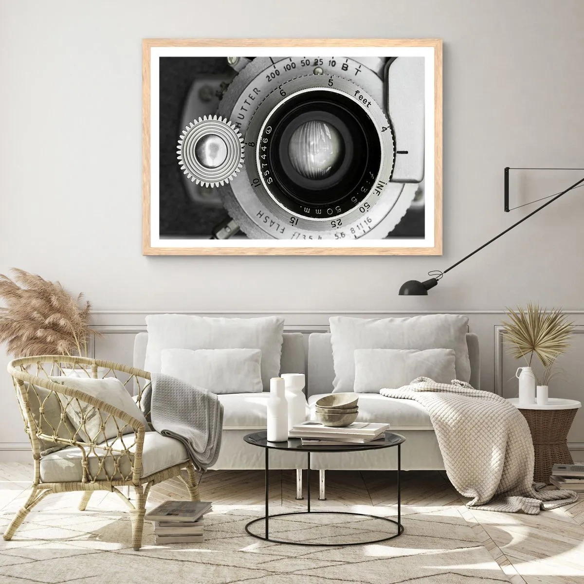 Pôster com moldura de carvalho claro - Uma história sobre Hollywood - 50x40 cm