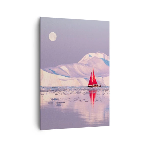 Quadro em tela - O calor da vela, a frieza do gelo - 70x100 cm