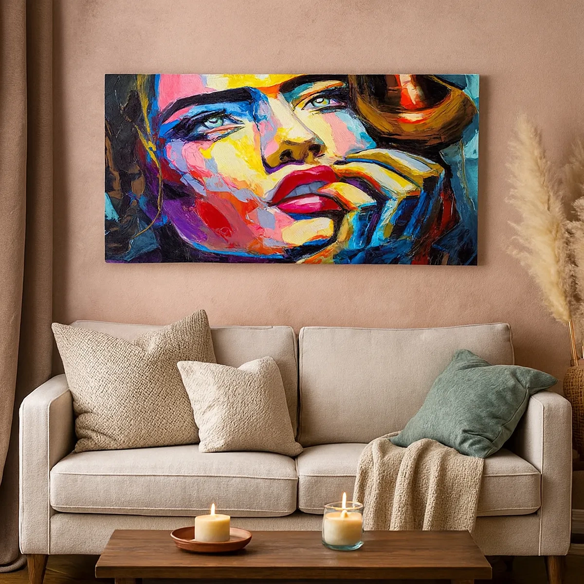 Quadro em tela - Sonhos como pássaros voando no céu - 30x30 cm