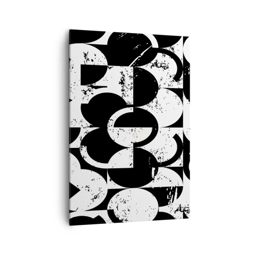 Quadro em tela - O branco é branco e o preto é preto - 70x100 cm