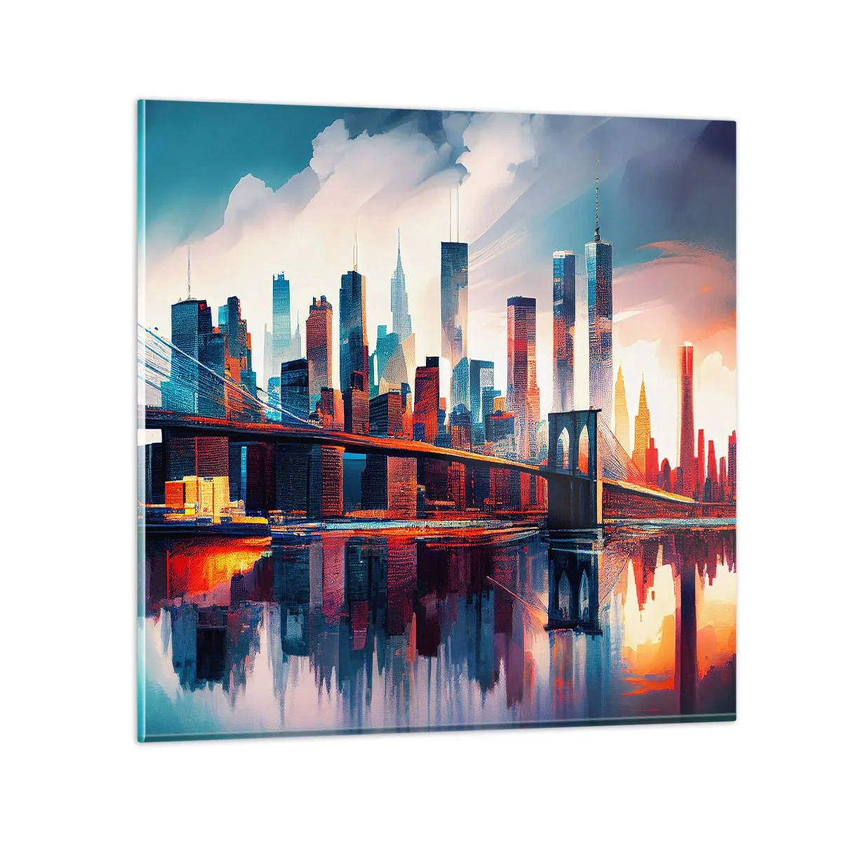Quadro em vidro - Nova York dos sonhos - 50x50 cm