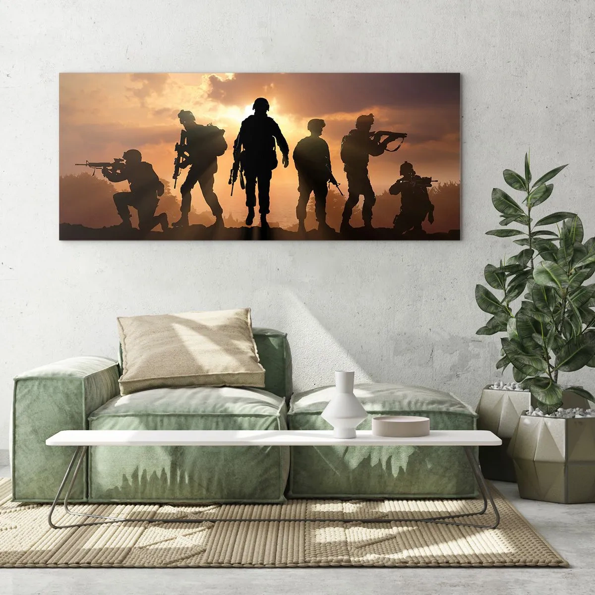 Quadro em vidro - Brothers in arms - 100x40 cm