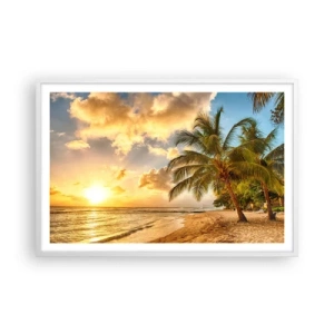 Pôster em moldura branca - Eterno verão, férias eternas - 91x61 cm