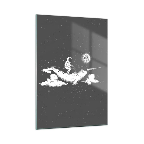 Quadro em vidro - Cavaleiro Espacial - 50x70 cm