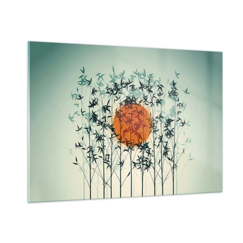 Quadro em vidro - Sol japonês - 100x70 cm