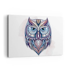 Quadro em tela - Coruja ornamental requintada - 120x80 cm