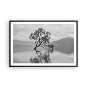 Pôster com moldura preta - Existe um país assim - 91x61 cm