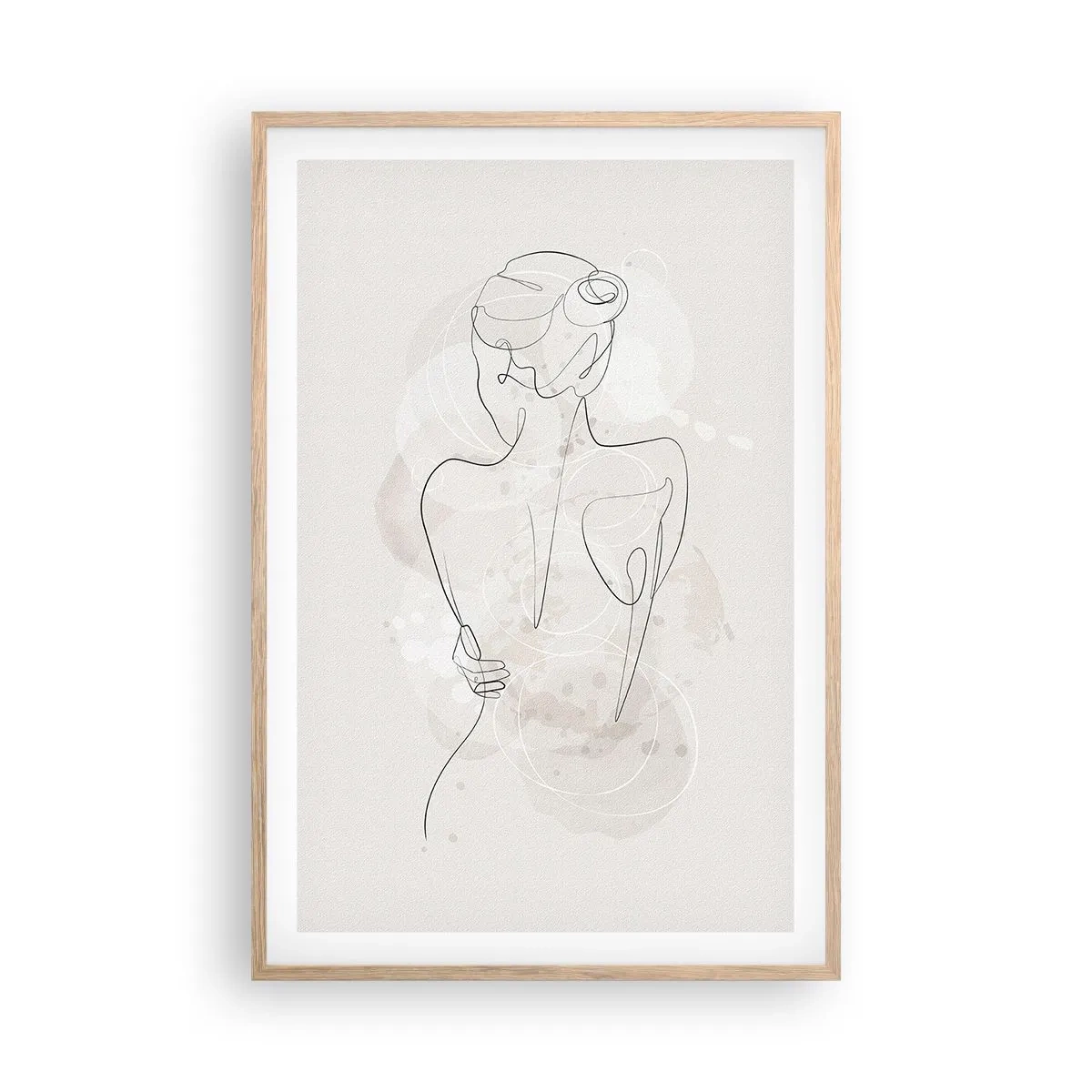 Pôster com moldura de carvalho claro - Como um instrumento sensível - 61x91 cm