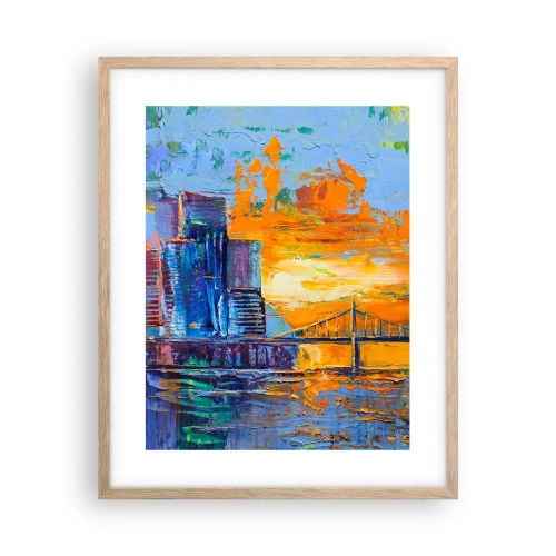 Pôster com moldura de carvalho claro - Cultura e natureza - 40x50 cm