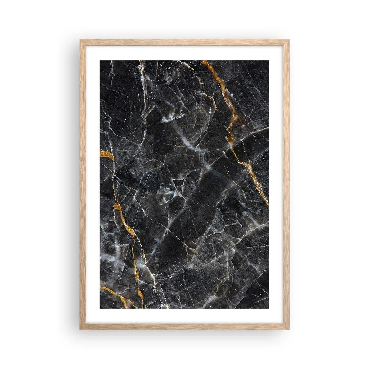 Pôster com moldura de carvalho claro - A vida interior da pedra - 50x70 cm