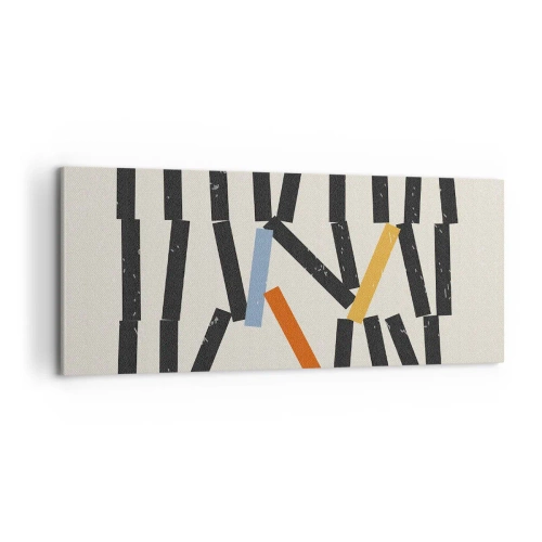 Quadro em tela - Dominó – composição - 100x40 cm