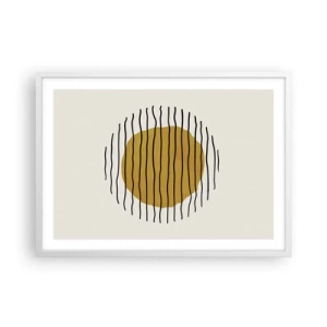 Pôster em moldura branca - Abstração a tremer com o calor - 70x50 cm
