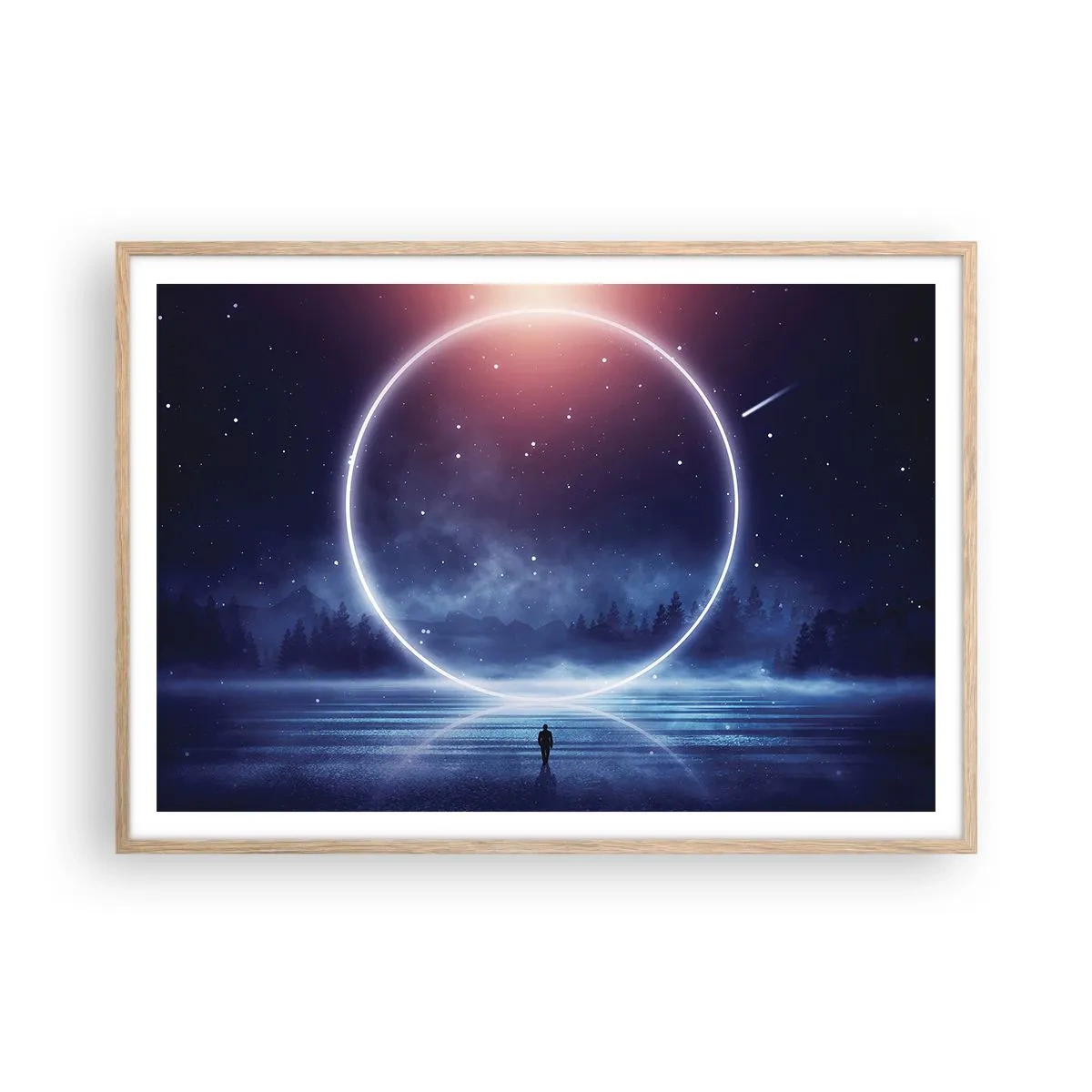 Pôster com moldura de carvalho claro - Eles já estão aqui... - 100x70 cm