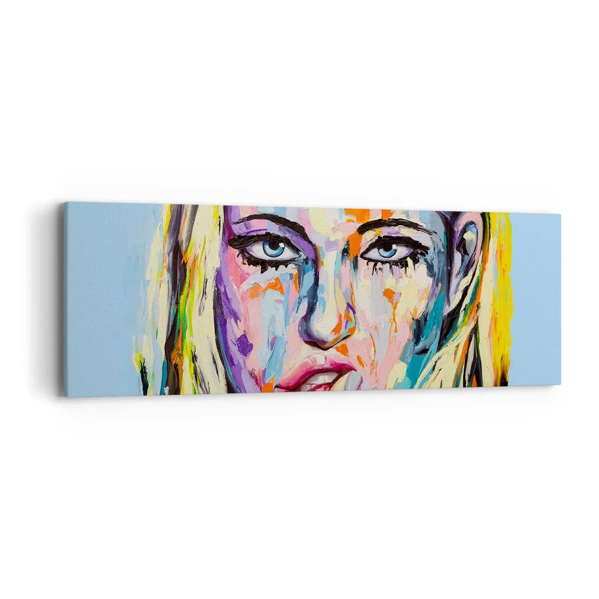 Quadro em tela - Olhe-a diretamente nos olhos - 90x30 cm