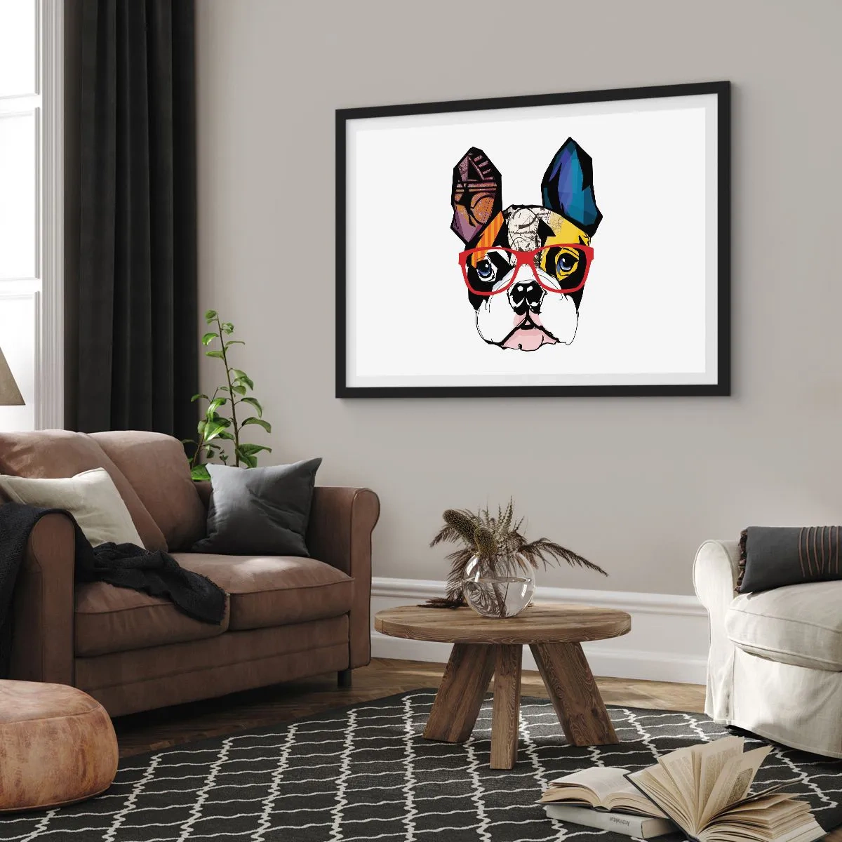 Pôster com moldura preta - Intelectual - 50x40 cm