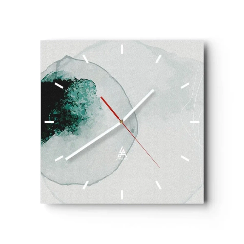 Relógio de parede - Relógio em vidro - Numa gota d'água - 30x30 cm