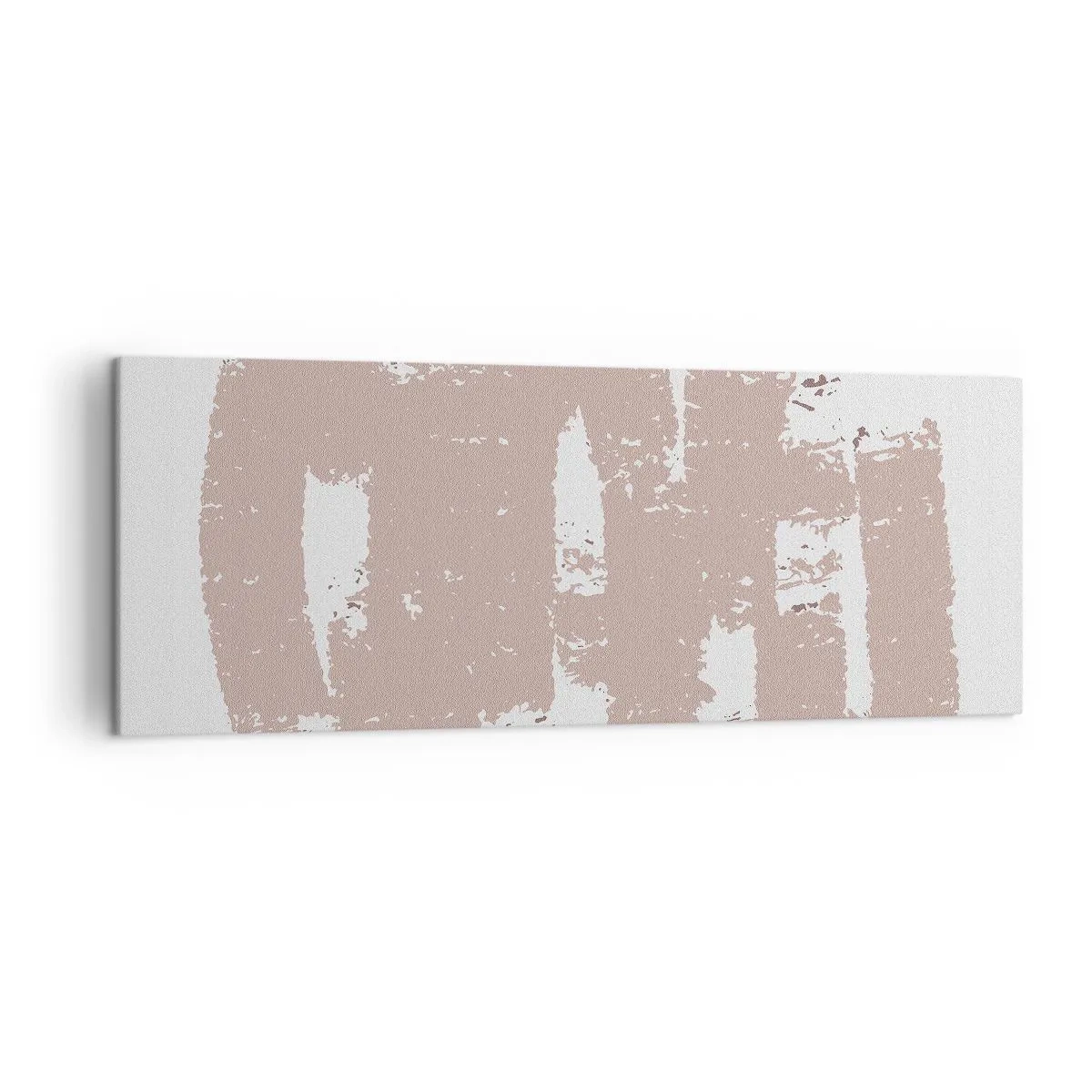 Quadro em tela - Abstração em rosa suave - 140x50 cm