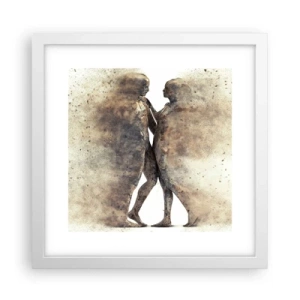 Pôster em moldura branca - Do pó vieram para amar - 30x30 cm