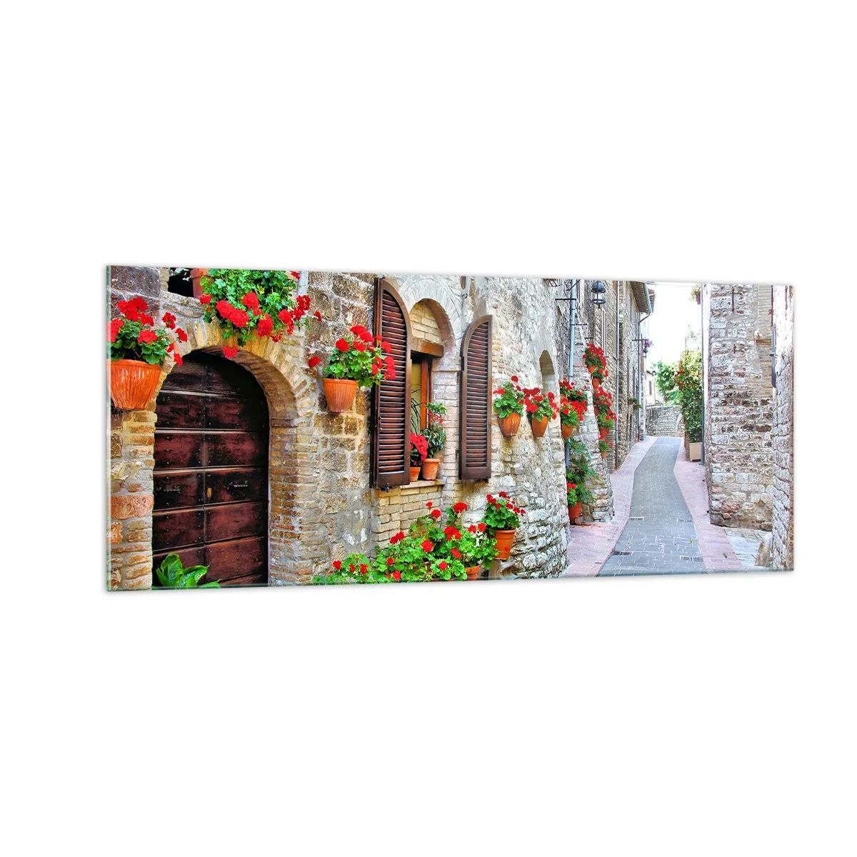 Quadro em vidro - Vibrações italianas - 100x40 cm