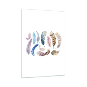 Quadro em vidro - Leve, heterogéneo e multicolorido - 50x70 cm