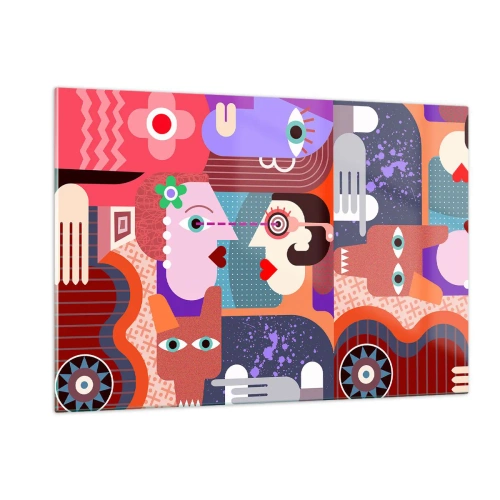 Quadro em vidro - Olho no olho - 120x80 cm