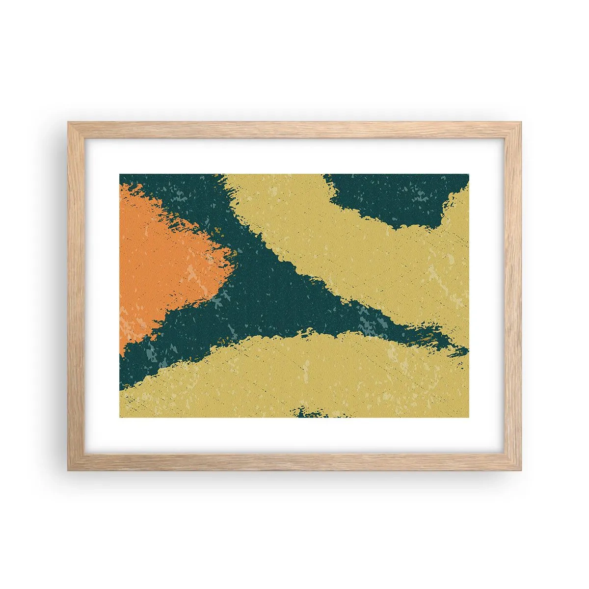 Pôster com moldura de carvalho claro - Abstração – movimento lento - 40x30 cm