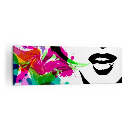 Quadro em tela - Uma história nas cores do arco-íris - 160x50 cm