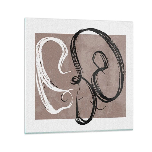 Quadro em vidro - Composição – a busca pela plenitude - 50x50 cm