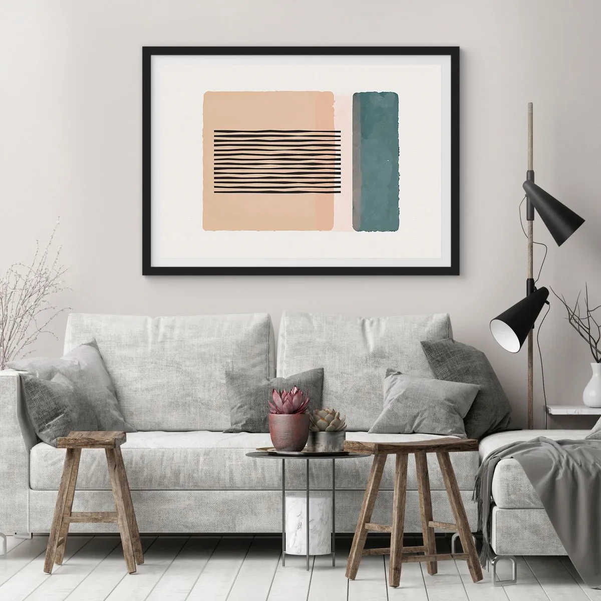 Pôster com moldura preta - Está tudo bem - 70x50 cm