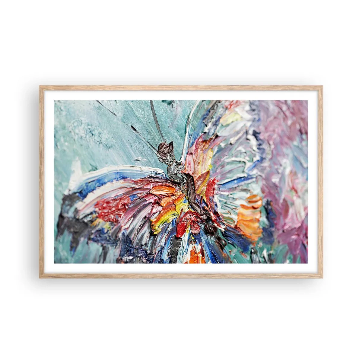 Pôster com moldura de carvalho claro - Pintado pela natureza - 91x61 cm