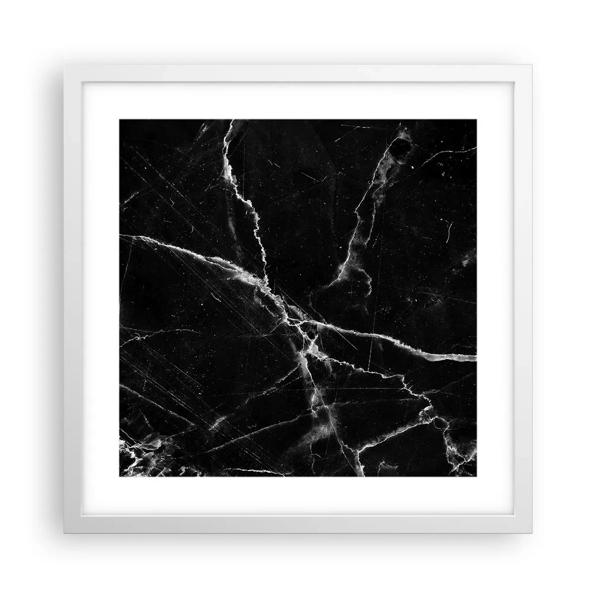 Pôster em moldura branca - A vida secreta da pedra - 40x40 cm