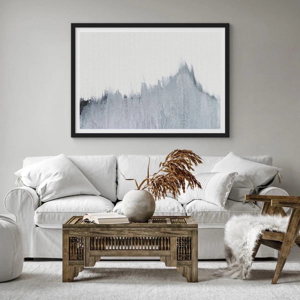 Pôster com moldura preta - Um registo misterioso - 40x30 cm