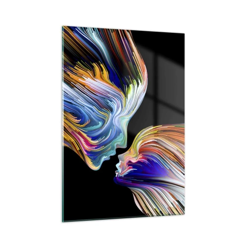 Quadro em vidro - Fusão de energia e luz - 50x70 cm