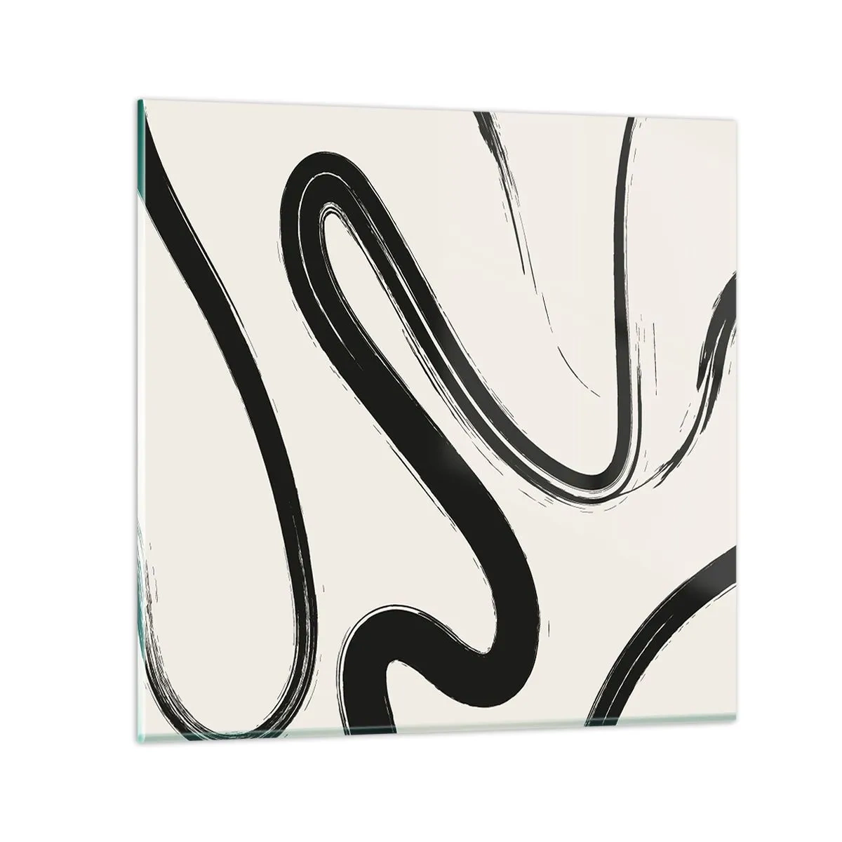 Quadro em vidro - Capricho preto e branco - 40x40 cm