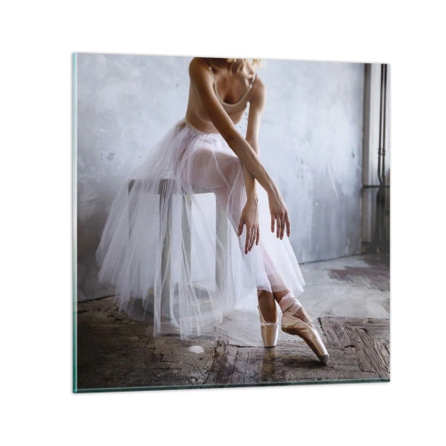 Quadro em vidro - Antes das luzes da ribalta ascenderem - 60x60 cm