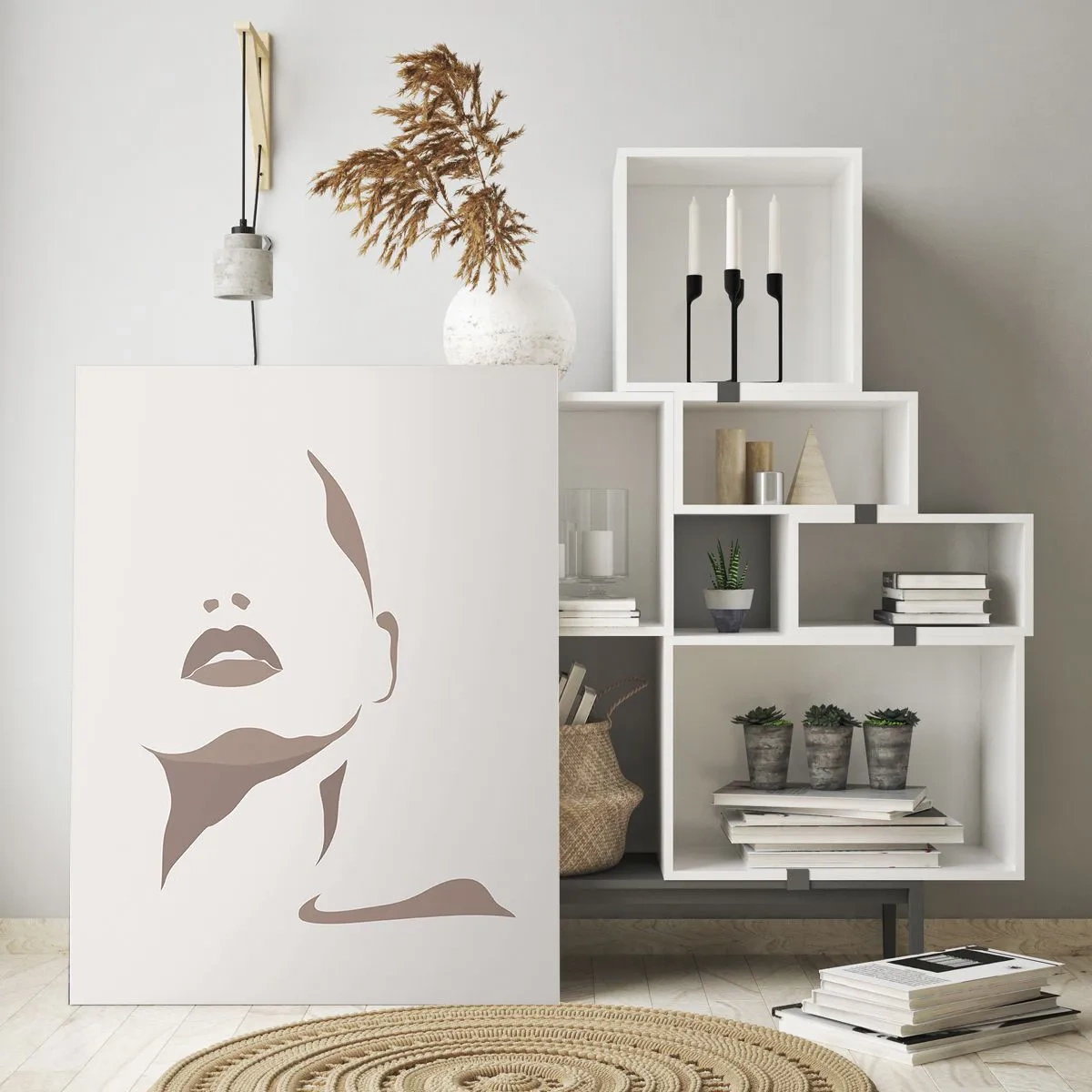 Quadro em vidro - Feito de luz e sombra - 50x70 cm