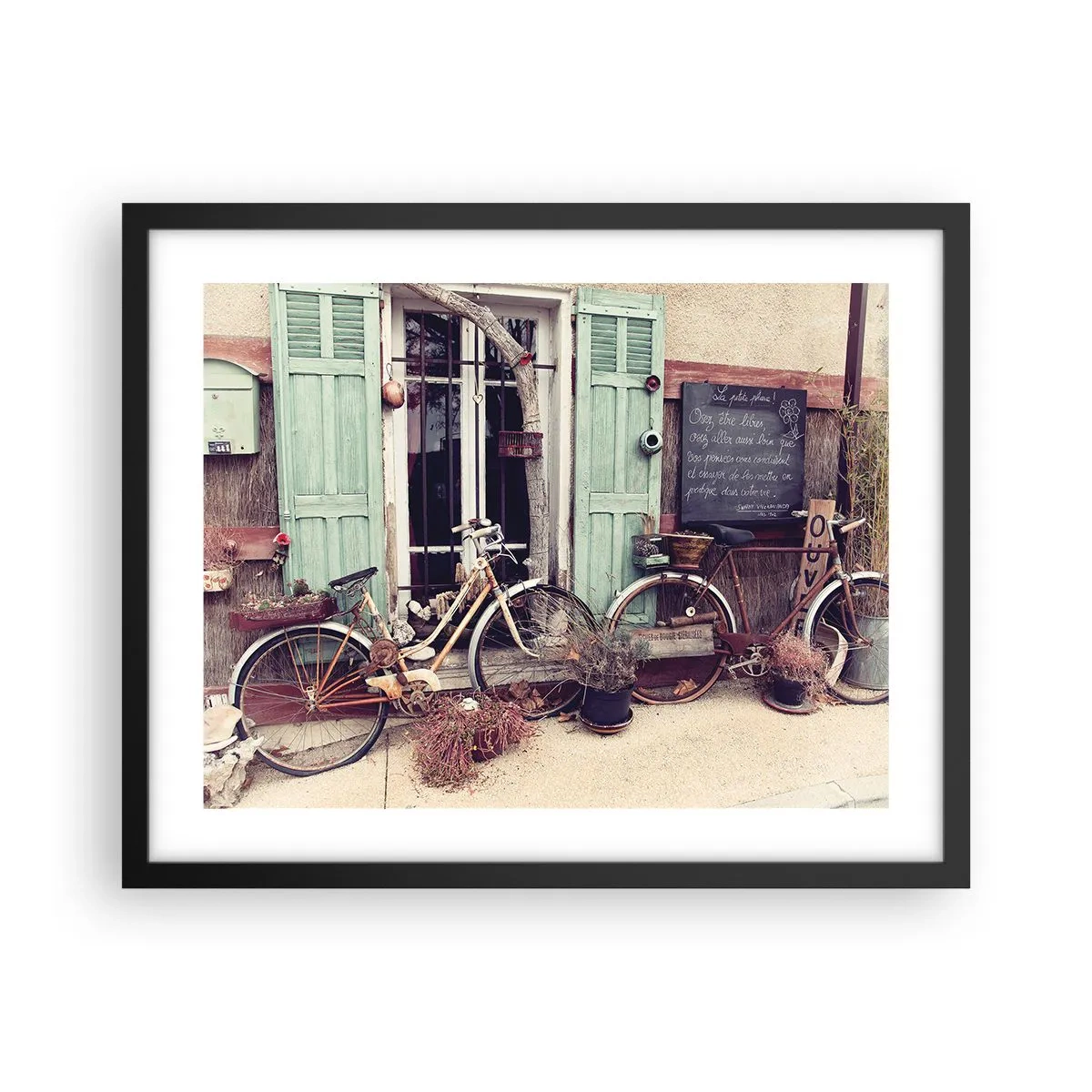 Pôster com moldura preta - Viva a província - 50x40 cm