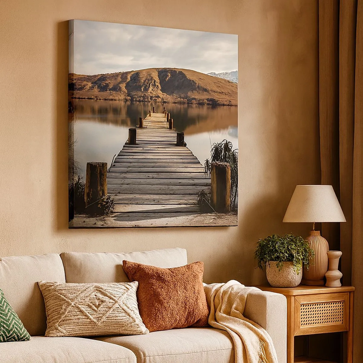 Quadro em tela - Paisagem em silêncio - 30x30 cm