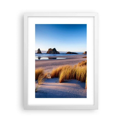 Pôster em moldura branca - Para quem busca a paz - 30x40 cm