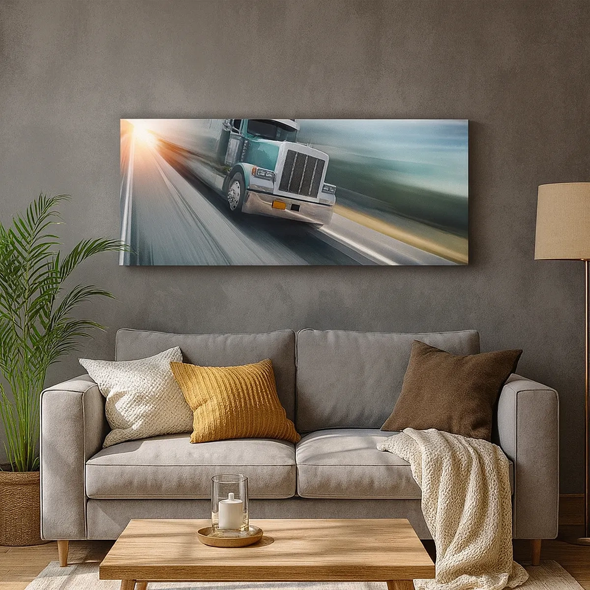 Quadro em tela - Gigante americano com pressa - 30x30 cm