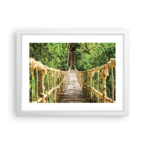 Pôster em moldura branca - Suspenso na vegetação - 40x30 cm