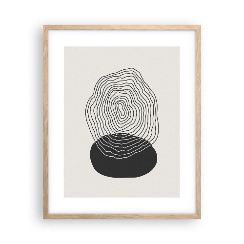 Pôster com moldura de carvalho claro - Duração e vibração - 40x50 cm